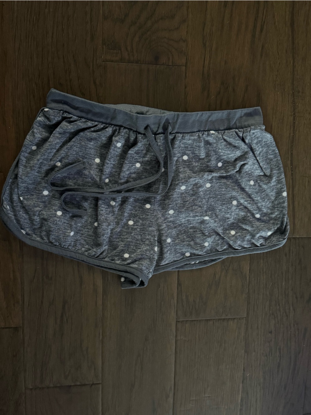 Essentials Women's Heather Gray Polka Dot Sleep Shorts